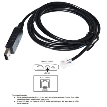 USB Rj11 Rj12 6P4C Adapteris Serijos Valdymo Kabelis EQMOD Kabelis, Skirtas Az-Gti Mount Kompiuterio Prijungti Rankinio Valdymo Kabelis - Nuotrauka 2  
