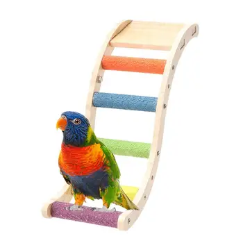 Paukštis Papūga Kopėčios Pakabinti Žaislai Medienos Papūga Kopėčių Žaislas Paukščiui Naudotis Žaislas Žaisti Kopėčios Lipant Kopėčiomis, Ešeriai Žaislas Conures - Nuotrauka 1  