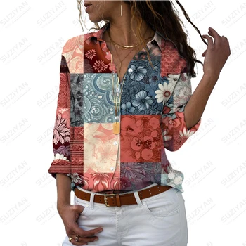 Vasaros nauji moteriški marškinėliai gėlių elementas susiuvimo 3D atspausdintas lady marškinėliai atsitiktinis stiliaus moteriški marškinėliai mados tendencija moteriški marškinėliai - Nuotrauka 1  