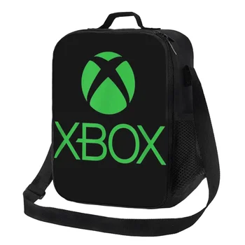 Žalia Xbox Logotipas Izoliuoti Pietūs Krepšys Moterims Vaizdo Žaidimas Gamer Cooler Šilumos Bento Box Office 