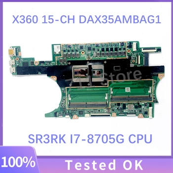 Aukštos Kokybės Mainboard DAX35AMBAG1 HP Spectre X360 15-CH 15T-CH Nešiojamojo kompiuterio pagrindinę Plokštę Su SR3RK I7-8705G CPU 100% veikia Gerai - Nuotrauka 1  